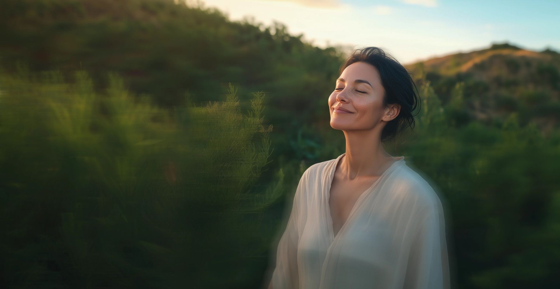 A lady looking ahead